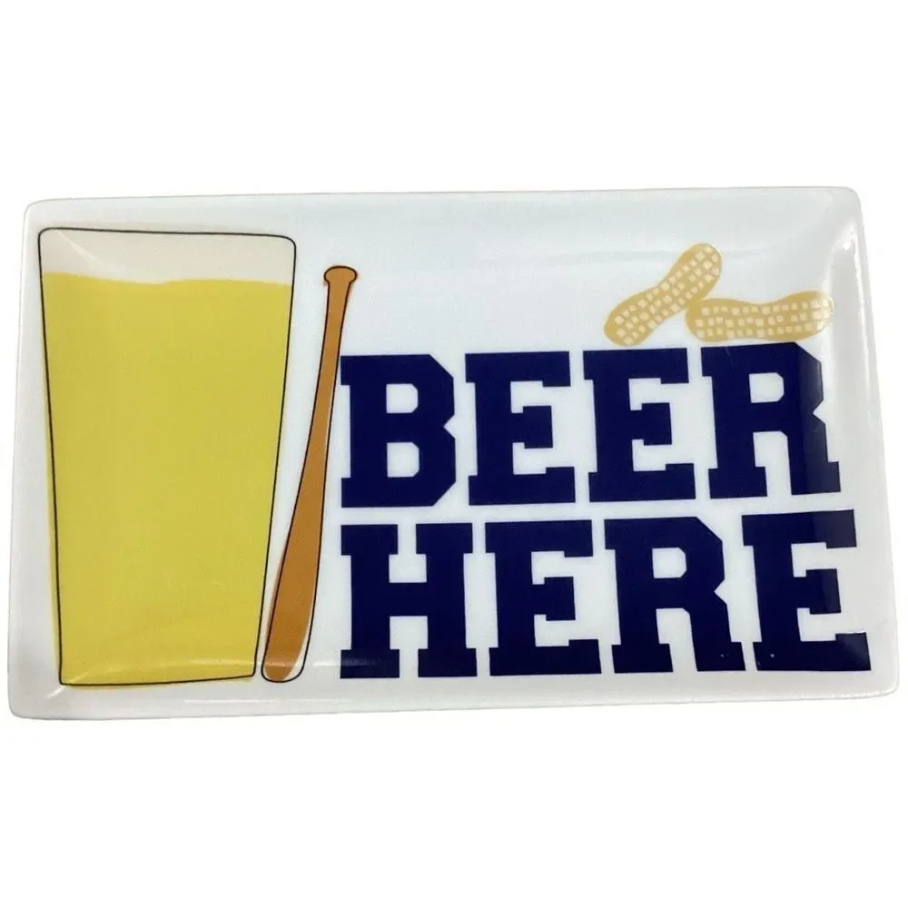 Crate & Barrel Around the World Beer Sampler Appetizer Plates in Tote Box